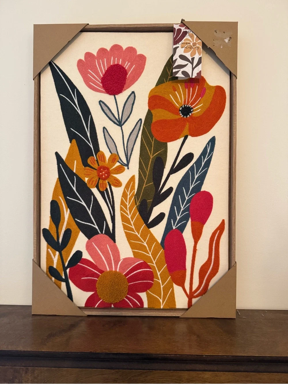 New BP Home Textile Embroidery Wall Art 13” x 26”